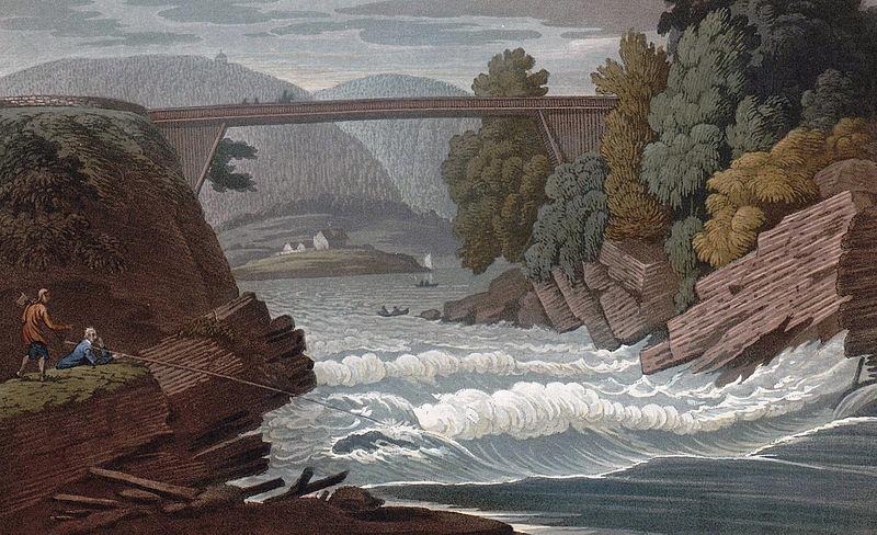 John William Edy Romantic Bridge, near Skeen china oil painting image